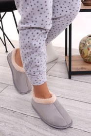 Resim Wordex Uc 045 Yumuşak Taban Ev Içi Yünlü Kışlık Ev Pandufu Ev Ayakkabısı 