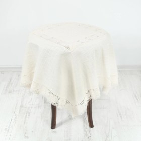 Resim Bedinn Orta Dantelli Fiskos 100*100 Cm 