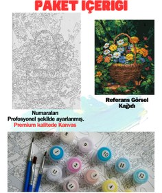 Resim Su'lepas Sayılarla Boyama Hobi Seti Çerçeveli Numaralı Tuval Fırça Boya Dahil Kasnaklı 40x50 Cm 
