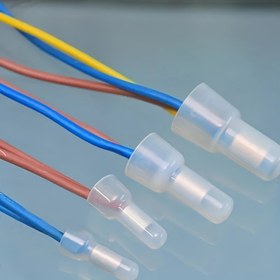 Resim 120 adet Şeffaf Kapalı Uç Hattı Krimp Bağlayıcı, Koruma Hattı Krimp Kapağı Hattı Bağlayıcı, 3 Boyut (Her Boyutta 40 adet) Hızlı Terminal 