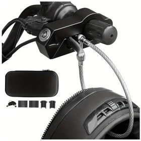 Resim Motion003 Motosiklet Kaskı Ve Direksiyon Kilidi Kombinasyonu Anti Hırsızlık Brak Kilidi 3 3 3 81 Cm Siyah Pil Olmadan 