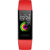 Resim Sword fit Bodytemp SW001S Tansiyon ve Ateş Ölçer Akıllı Bileklik Kırmızı 