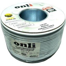 Resim Onli RG6U6 Beyaz Anten Kablosu - 100M 