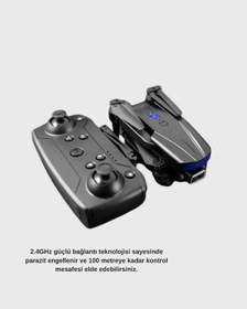 Resim Drnds 4k Katlanabilir Drone Uzaktan Kontrollü Wi-fi Görüntü Aktarımlı 