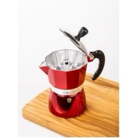 Resim Mokapot -3 Cups Coffeehutt Bigg Coffee Kahve Demleme Kahve Ekipmanı Italyan Filtre Kahve Makinesi,kırmızı 