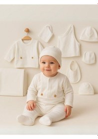 Resim Zekids 10 Lu Organik Pamuklu Bebek Hastane Çıkış Seti-16186 Çok Renkli 
