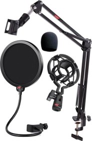 Resim Nb39PSMX Mikrofon Standı Shock Mount Pop Filter Sünger Seti 