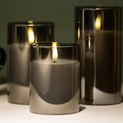 Resim 3 adet Şık Gri LED Mum Seti - 3D Mumlu, Yanmaz, Dayanıklı Akrilik Mumlar Ev Dekoru, Romantik Atmosfer, Noel ve Parti Süslemeleri, İç Mekan Kullanımı Sadece, Romantik Atmosfer Mumları|Modern Mum Tasarımı|Dayanıklı Akrilik Mumlar, Mum Dekoru 