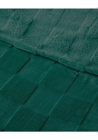 Resim English Home Classic Check Jakarlı Supersoft Çift Kişilik Battaniye 200x220 Cm Koyu Yeşil Koyu Yeşil 