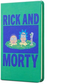 Resim RICK AND MORTY SERT KAPAK LASTIKLI MINI DEFTER YESIL 
