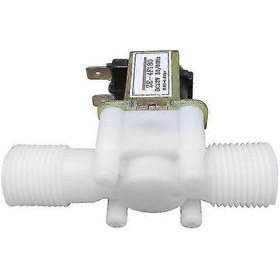 Resim 12v 1/2 İnç Plastik Elektrikli Solenoid Valf Manyetik Su Hava Normalde Kapalı 