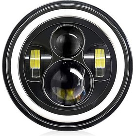 Resim 1pcs 7 İnch Car Motorcycle Led Headlight With Drl/turn Signal/low Beam/high Beam 7'' Round Headlight 6000k 140w Ip67 Waterproof 