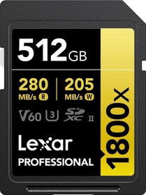 Resim Lexar Gold Serisi Profesyonel 1800x 512gb Sdxc Uhs-ıi U3 Hafıza K 