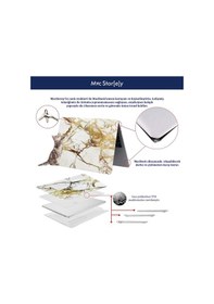 Resim Apple Uyumlu MacBook Pro Kılıf Hardcase Touch Bar A1707 A1990 İle Koruyucu Kılıf Mermer 