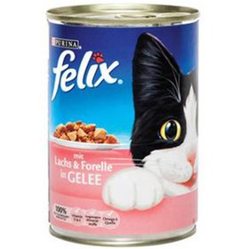 Resim Felix Konserve Somon ve Alabalıklı Kedi Maması 400G 