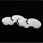 Resim Reedark Oto Hoparlör Korumalı Gözlük, 1 İnç Plastiğe Alüminyum Kaplama, Beyaz Ağızlı, Ses İletimi İyi, 4 Adet Paket 