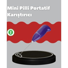 Resim sbodurhome Frappe ve Cappuccino Maker - Taşınabilir Pilli Köpürtücü Mikser 