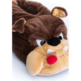 Resim Twigy YY0261 Tw Bulldog-2 Kahve Hayvan Figürlü Kadın Panduf 