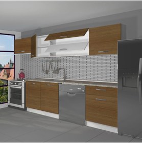 Resim Decoraktiv Elite 280y Mdf Hazır Mutfak Dolabı - Naturel Ceviz 