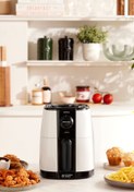 Resim Karaca Smart Cook 60 Dakikaya Kadar Zaman Ayarlı Compact Airfryer Krem 2 Kişilik 