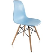 Resim Dorcia Home Mavi Eames Sandalye Cafe Balkon Mutfak Sandalyesi 