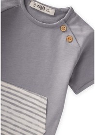 Resim Cigit Kanguru Cepli T-shirt Takım 0-2 Yaş Gri 
