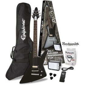 Resim Epiphone Pro-1 Explorer Elektro Gitar Seti (Ebony) 