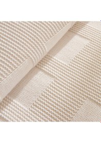 Resim Karaca Home Romına Nakışlı Çift Kişilik Triko Battaniye Ekru Ekru 