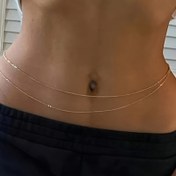 Resim Çift Katmanlı Altın Metal Bel Zinciri Kemer - Kadınlar için Şık ve Seksi Karın Takısı, Plaj veya Festival Etkinlikleri İçin Mükemmel, Günlük Aksesuar, Minimalist Tasarım, Zarif Yapı 