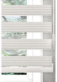 Resim Ekru Dar Piliseli Zebra Perde Ekru 