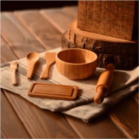 Resim Minyatür Mutfak Seti, 6 Parça, Beyaz, Detaylı ve Şık Tasarım. 