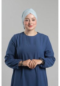 Resim Hürrem Bone Bebe Mavisi Pratik Hazır Geçmeli Tesettür Bone Sandy Büzgülü Salaş 2119 11 Bebe Mavisi 