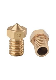 Resim Koodmax 3d Yazıcı Extruder M6 3.0mm / 0.2mm V5 - V6 Pirinç Nozzle Baskı Kafası 