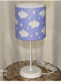 Resim Mavi Bulut Yıldız Erkek Genç Odası Çocuk Odası Abajur 