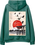 Resim Japan Sırt Baskılı Hoodie-Yeşil Lambuka Store