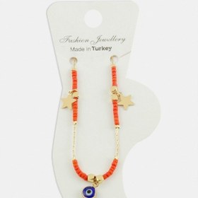 Resim Ilkeshop Nazar Miyoki Boncuk Halhal-turuncu Çok Renkli 92040131 