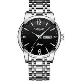 Resim Hanyang 616-SIYAH Gümüş Poedagar Üst Marka Lüks Erkek Saatler Aydınlık Su Geçirmez Paslanmaz Çelik Izle Erkekler Tarih Takvim Iş Kuvars Kol Saati (Yurt Dışından) 