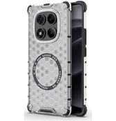 Resim Redmi Note 14 Pro 4g Global Petek Manyetik Halka Darbeye Dayanıklı Telefon Kılıfı Beyaz 