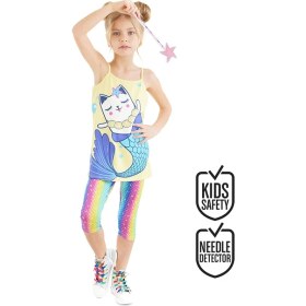 Resim Denokids Deniz Kedisi Kız Çocuk Tunik Tayt Takım 