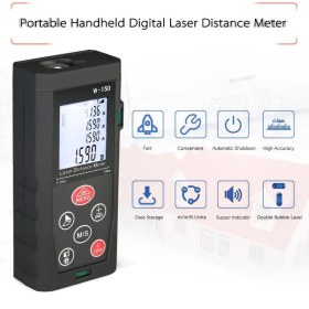 Resim Wellhise W-150 Lazer Metre Mesafe Ölçer 150 mt 