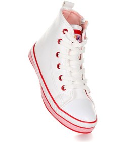 Resim Kiko Kids Pant Günlük Bağcıklı Fermuarlı Kız Bebek Spor Ayakkabı Beyaz - Pudra Beyaz - Pudra 