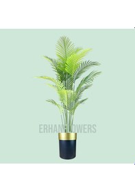 Resim 200 Cm Yapay Areka Şık Darbuka Saksıda Yeşil 