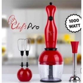 Resim Chef's Pro 1000W Blender Seti Kırmızı Blender 