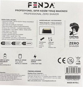 Resim Fenda Zero Shaver 9200 Rpm Metal & Göstergeli Tıraş Makinesi Siyah Fndsklks0008bl 