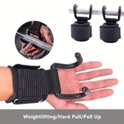 Resim Siyah Ağırlık Kaldırma Yardımcı saç tokası - El ve Dirsek Gücünü Eğitmek İçin Dokulu Tutma ile Anti-Slip Sert Çekme Barı, Çekmelikler, Dipler, Çene Çekmelikleri, Spor Salonu Egzersizleri için Dayanıklı Fitness Ekipmanı, Şık Metalik Bitiş, Güvenli Kayış Tasarımı, Sağlam İnşaat 