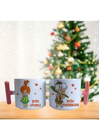 Resim Taş Devri Evin Güzeli - Yakışıklısı Porselen Fincan Takımı 005 Beyaz 