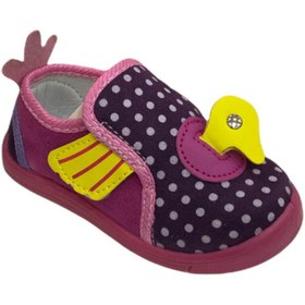 Resim Sanbe Okul Kreş Kız Çocuk Keten Panduf Ayakkabı 