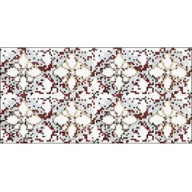 Resim Mcm Mutfak Tezgah Arası Seramik Granit Dekor Mozaik Bordo Gümüş 