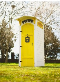 Resim Mandu Ahşap Soyunma Kabini Plaj Duş Kabini Sarı 