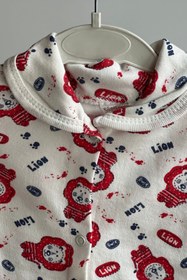 Resim Leo Baby Store Erkek Bebek & Çocuk [9ay-1yaş-2yaş] Beyaz Aslan Desenli Model Pijama Takımı 